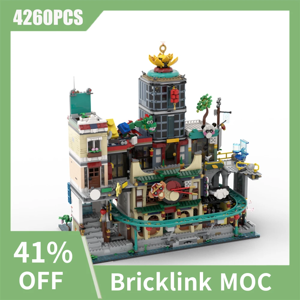 

4260PCS Famous Movie Hot Selling Street View Modular Phantom City of Lanterns model creative ideas ChildToy Gift block MOC-80036