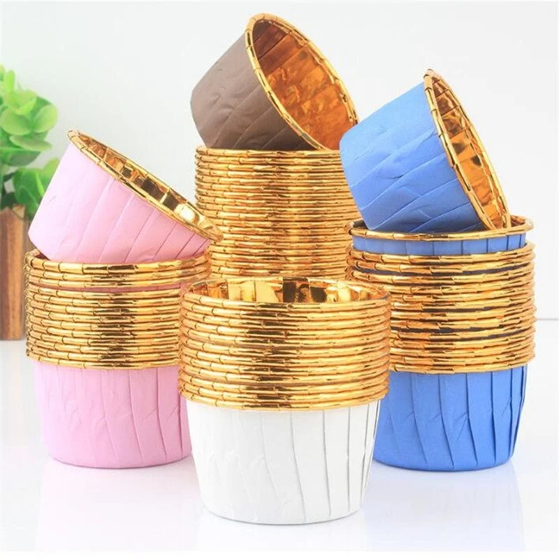 50pcs/set Muffin Cupcake Liner Cake Wrappers DIY Cake Baking Paper Cups