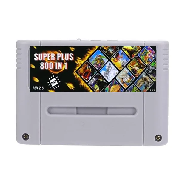 

New Super DSP Version Plus 800 in 1 REV 3.0 Game Card for SNES 16 Bit Game Console Cartridge Support all USA/EUR/Japan Consoles