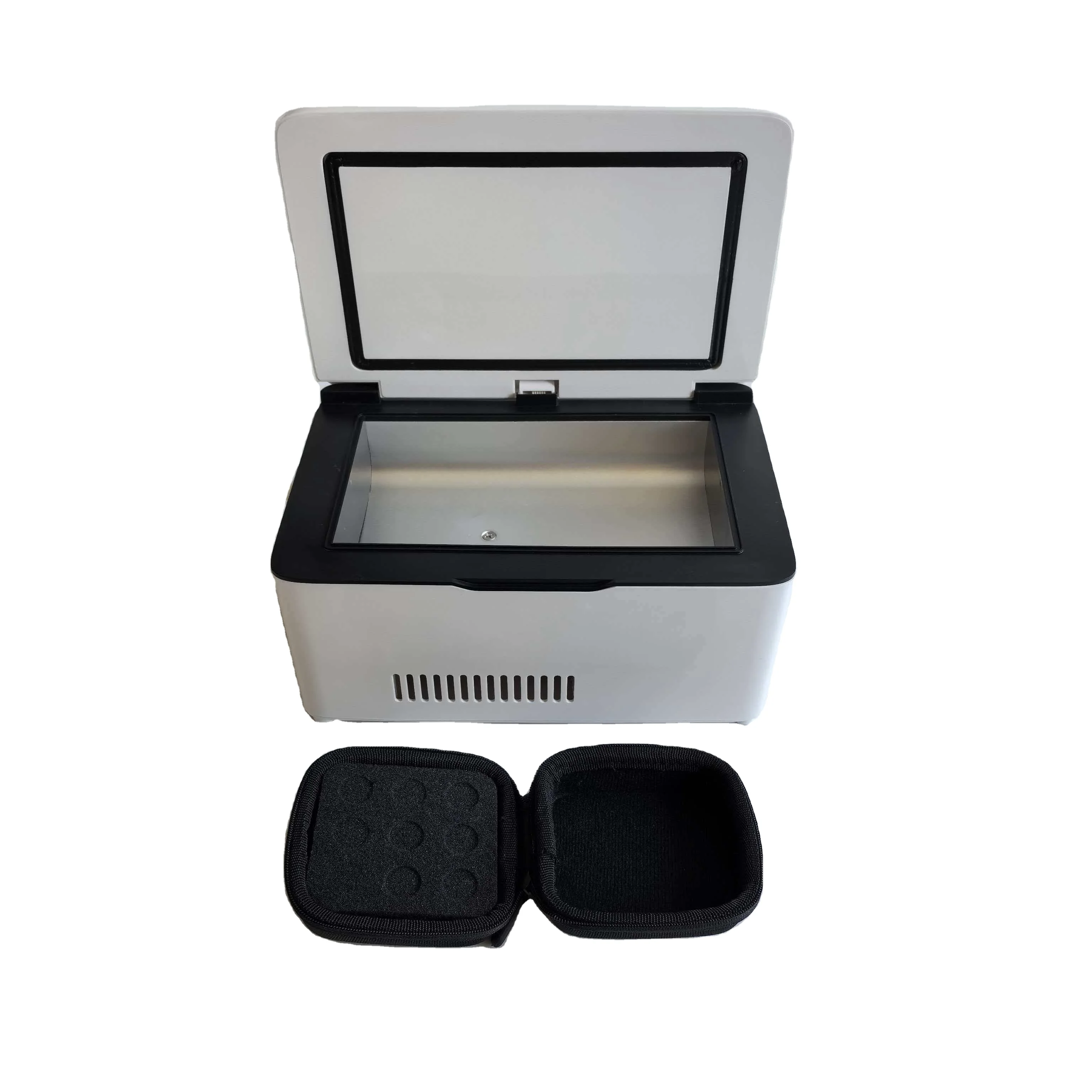 Large Capacity Peptide Cooler Box Touch Sensor Vial Fridge Portable 2 in 1 Carrying Storage Case Set
