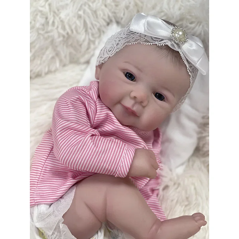 

48CM Newborn Baby Juliette 3D Skin Hand Detailed Painted Skin Visible Veins Reborn Doll Hand Paint with Genesis High Quality