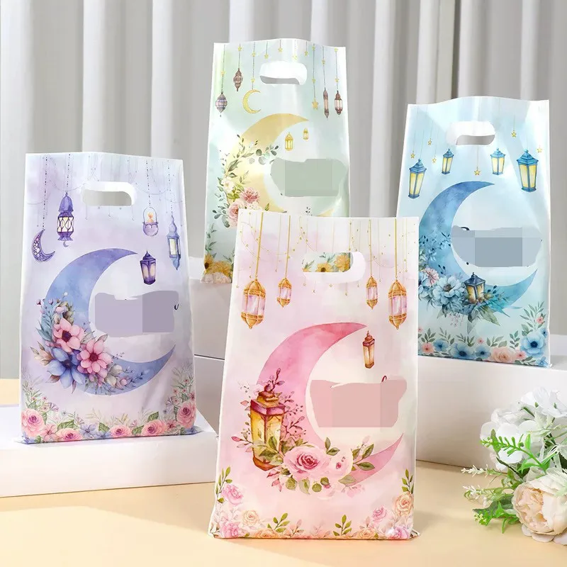 10-50 Stück 2026 EID Mubarak Dekorations-Geschenktüten Ramadan-Dekoration 2026 für Kinder Süßigkeitentüten Kareem Islamische Muslimische Party-Geschenke