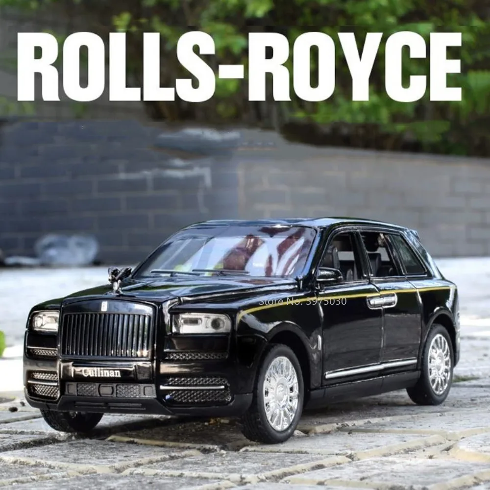 

1/32 Rolls-Royce Cullinan Toy Car Model Alloy Diecast Six Doors Can Be Opened Pull Back Function Off Road Vehicle Children Gifts