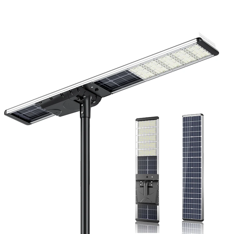 New Outdoor Waterproof IP67 All in One Radar Sensor Led 50W 60W 80W 100W 2000W Solar Panel Street Light With Camera view 3