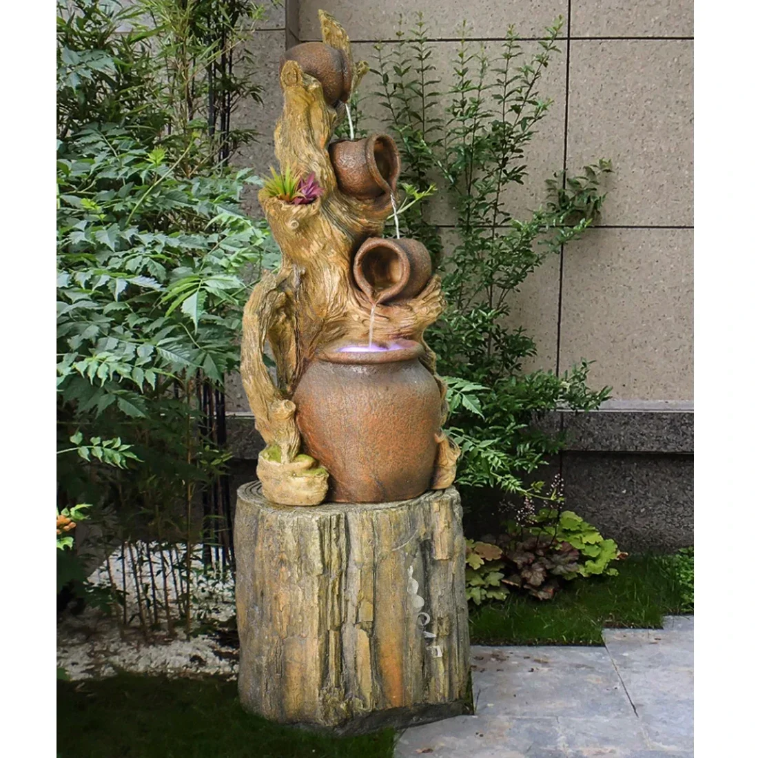 New Chinese style landscape flowing water ornaments living room office tea room porch feng shui lucky Zen home decoration 6