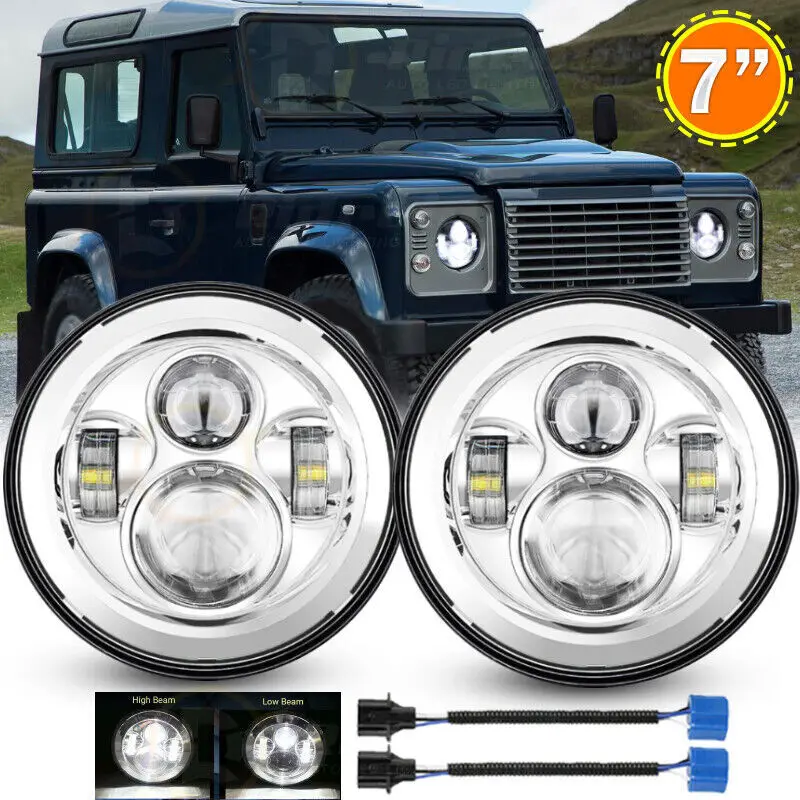 

7-Inch 80W 4 Bead Angel Eye Modified Led Headlight Motorcycle Off-road Vehicle Headlight