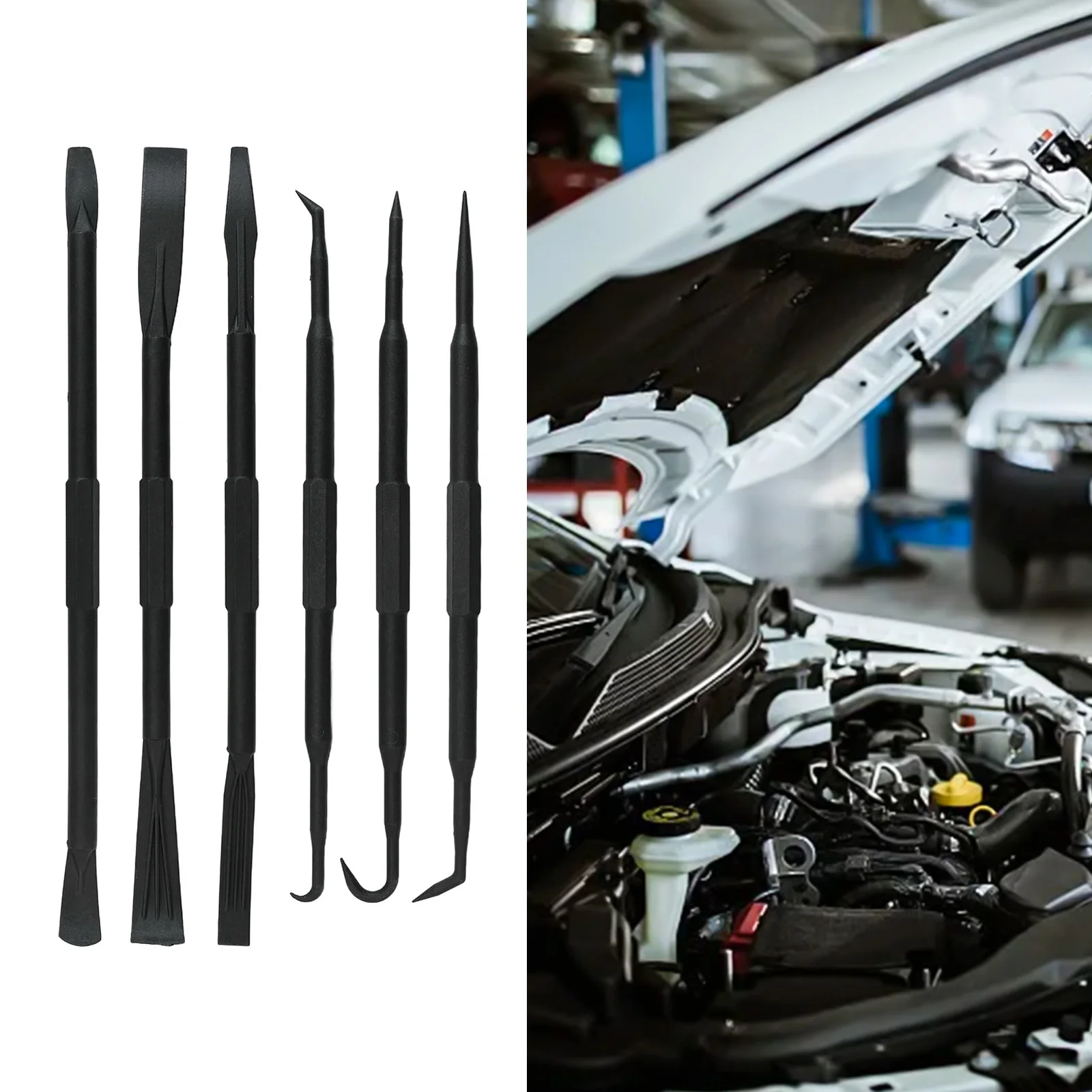 

Двусторонний инструмент для подъема Инструменты из АБС-пластика для труднодоступных зон, как показано на картинках Простые в использовании варианты с несколькими наконечниками