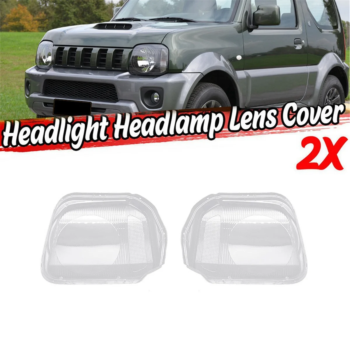 Front Headlight Lens Cover Lampshade Shell for Jimny 2006-2016 Car Lights Glass Replacement Auto Shell Left