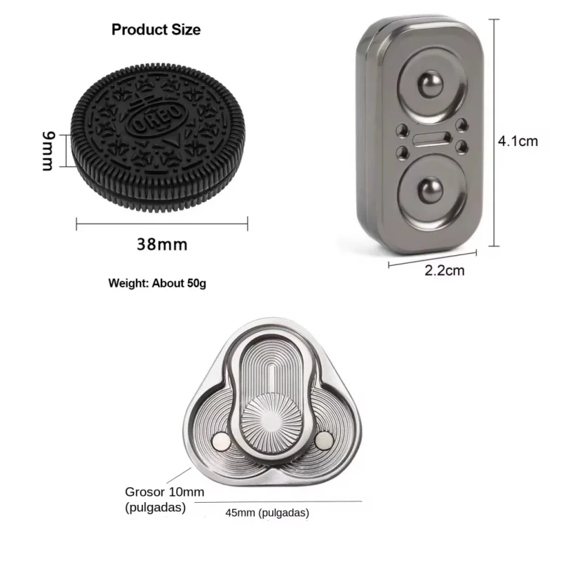 Alloy EDC Fidget Spinner Toys Stress Relief Toys Fidget Sliding Toys Metal Spinners ADHD Toys Office Home Stress Relief Toys