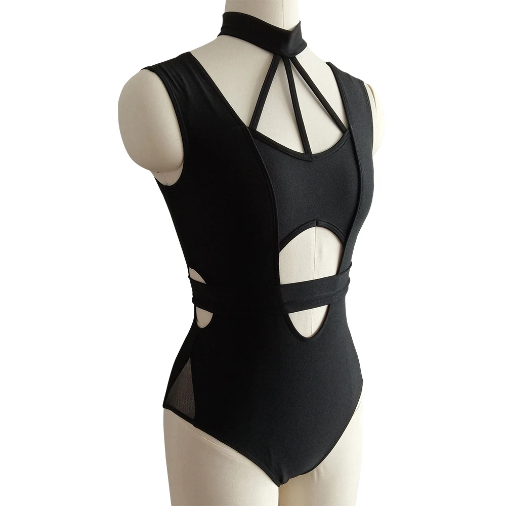 Kindermeisjes Detailhandel En Groothandel Nylon/Lycra Mesh Moderne Dans Ballet Body Suit Training Pak Dansschool Groep Performance