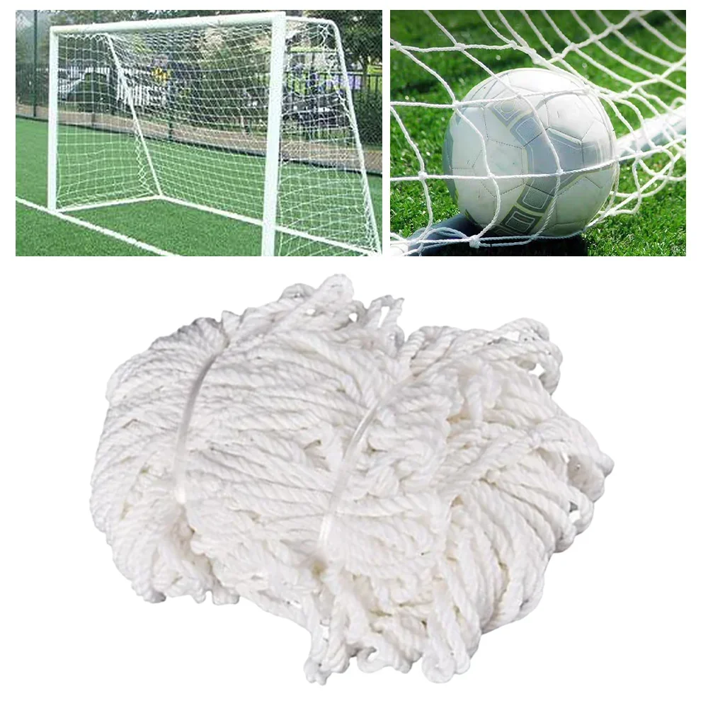 

10.5 X 6.89 Ft Portable PE Football Net White Soccer Overstriking Net Teenagers Athletes Train Competition Campus for 5-Person