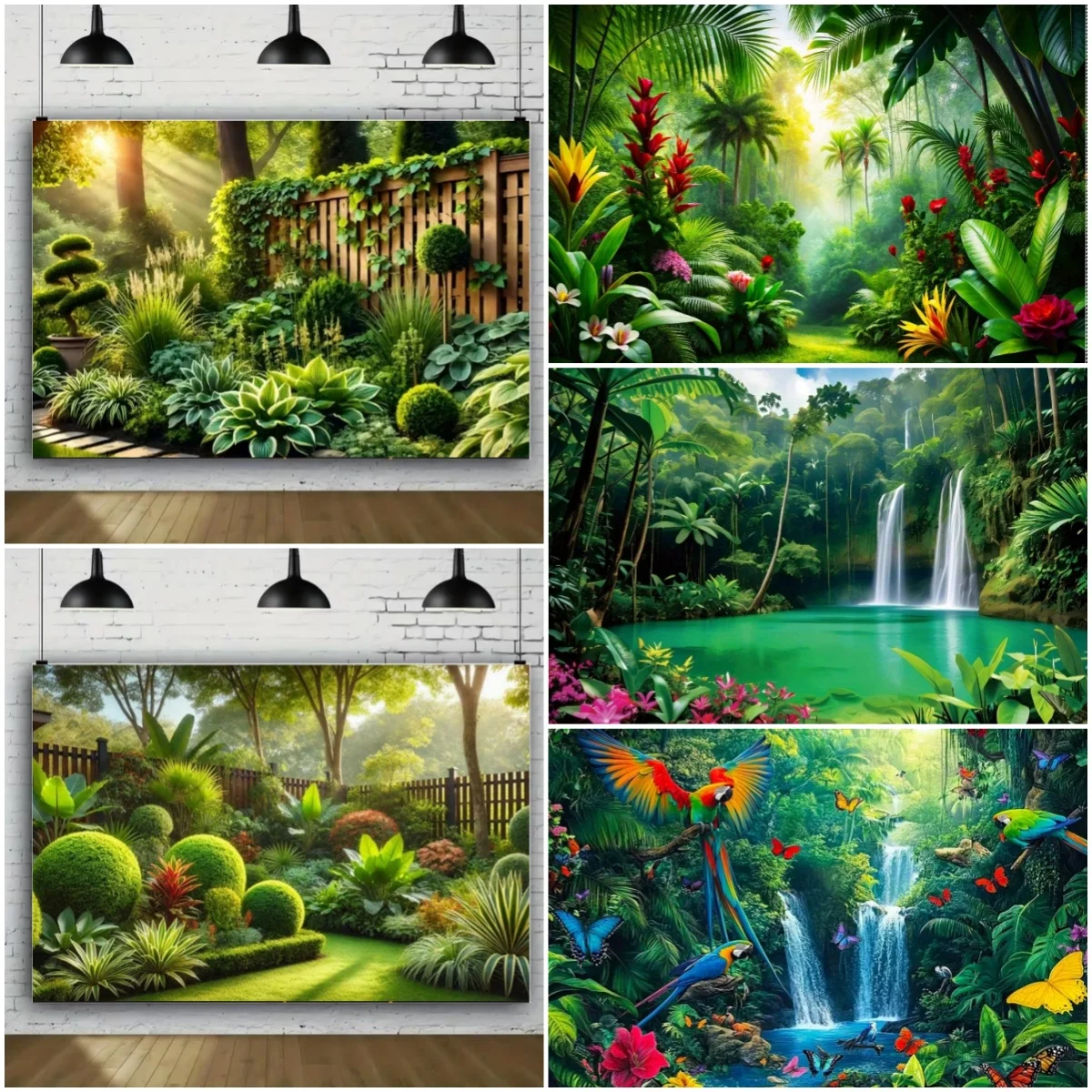 

Vertical Garden Green Plant Wall Background Bedroom Party Decoration Backdrop Natural Green Leaf Forest Photography Props Banner