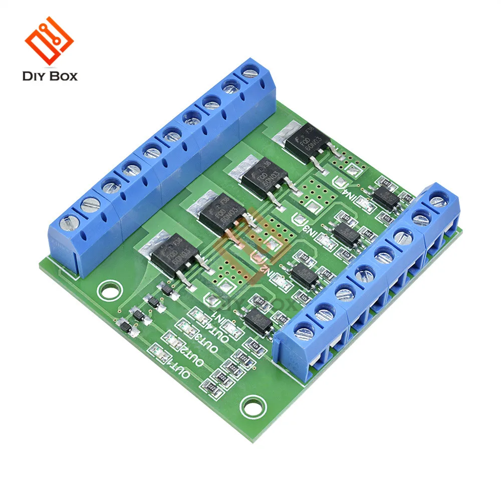 MOS FET F5305S 4 Channels Pulse Trigger Switch Controller PWM Input Steady for Motor LED 4 Way 4ch 4 way Diy Electronic Module