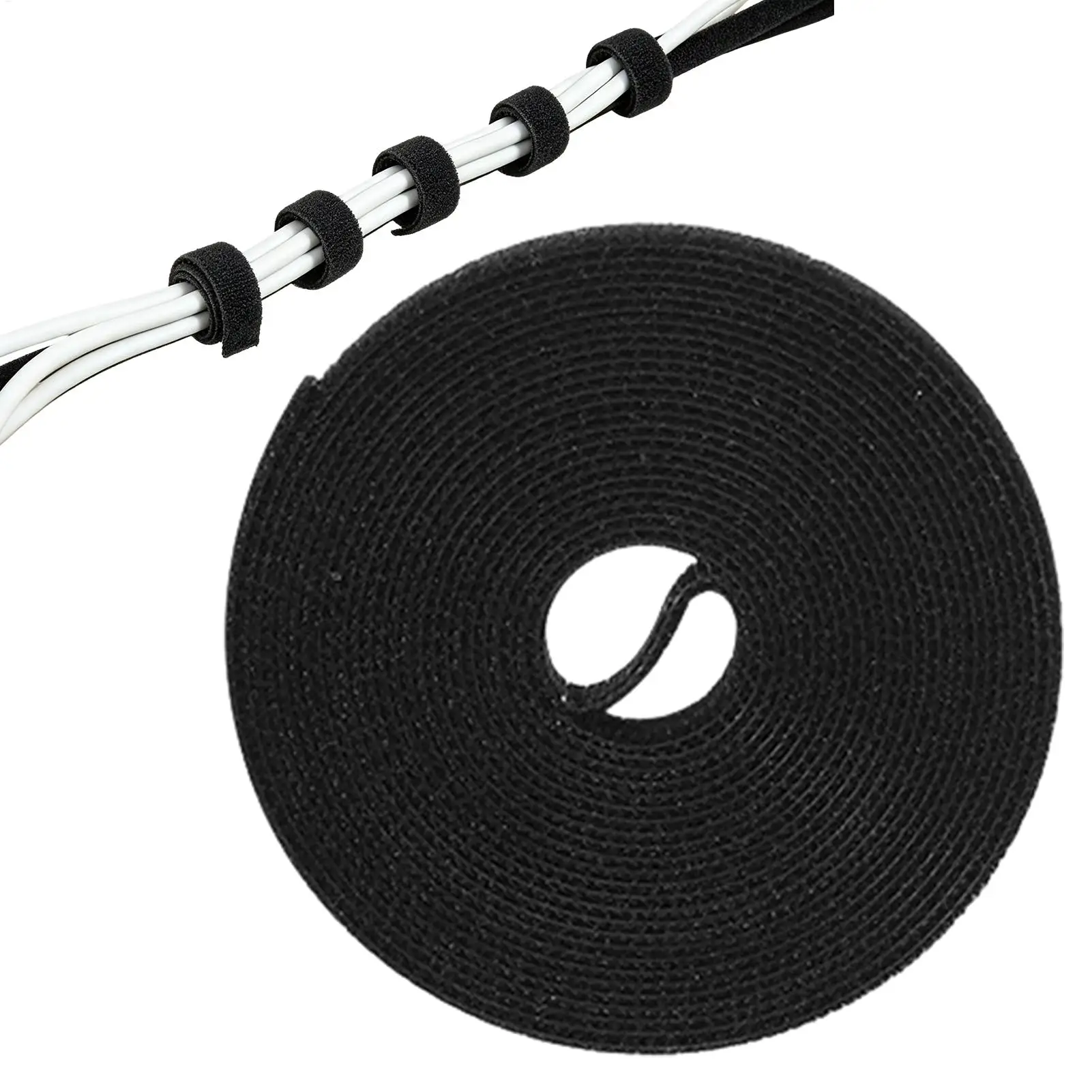 Cuttable Nylon Cord Organizer Long Fastening Cable Ties Wire Fastener Reusable Cord Holder for TV Laptop Desktop Home Office