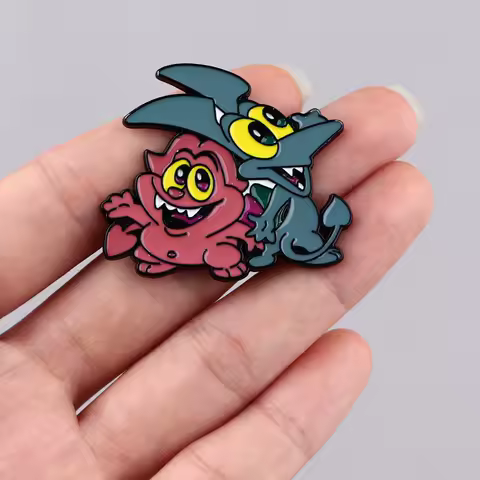 Monster Enamel Pins Cartoon Brooch Clothes Backpack Lapel Badges Fashion Cosplay Accessories For Friends Gifts Funny Guys