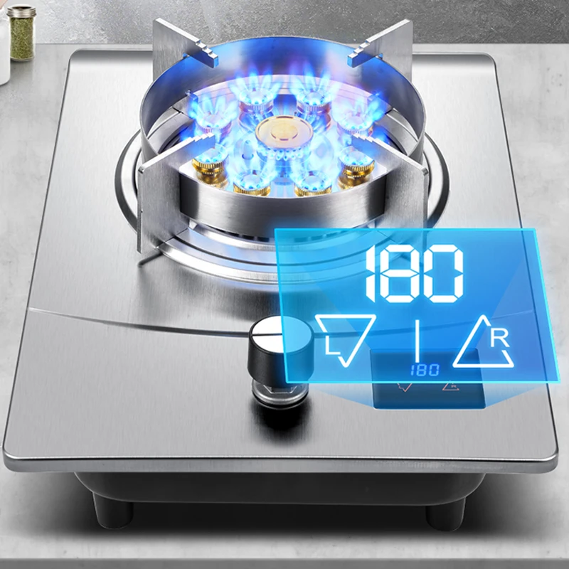 Gas Stove Single Stove Household Desktop Liquefied Gas Natural Gas Stove Embedded Stainless Steel Fierce Fire Stove