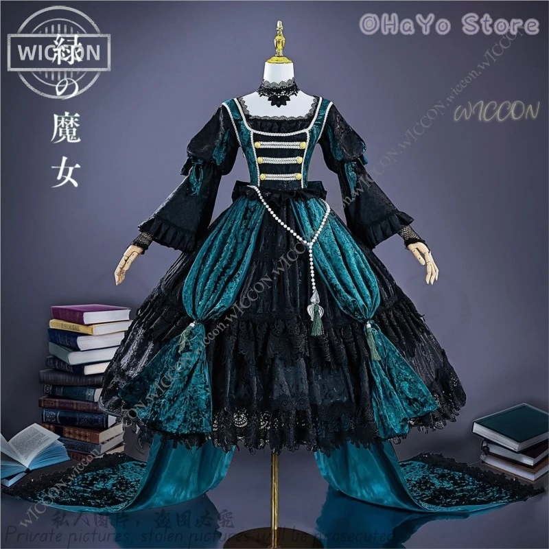 Ciel Phantomhive Anime Black Butler Sullivan Green Witch Cosplay Costume Wig Shoes Lolita Comic-Con Disguise Halloween Party