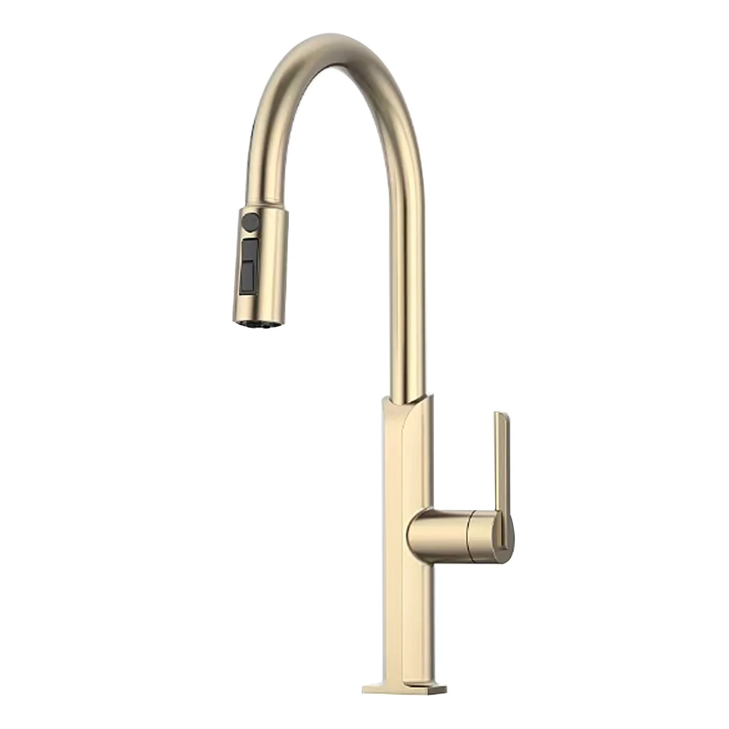Geborsteld Goud Uittrekbare Keukenkraan Sus304 Spoelbak Kraan Mengkraan Kraan 360 Graden Rotatie Torneira Cozinha Mixer Kranen Keuken Tap - afbeelding 2