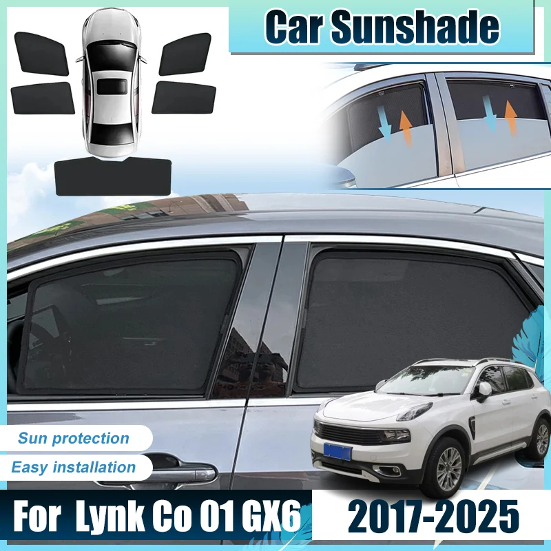 

For Lynk Co 01 Accessories GX6 Geely CX11 2017-2025 Car Front Rear Window Sun Shades Cover Anti UV Visors Heat Shield Net Baffle