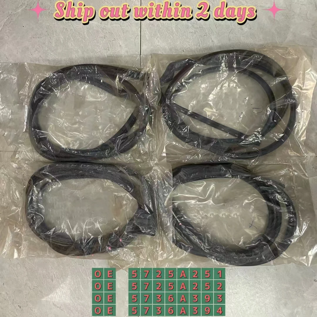 Car Door Weatherstrip Seal For Mitsubishi Evo 9 CT9A CS3A Lancer 2000-2013 OEM 5725A251 5725A252 5736A393 5736A394