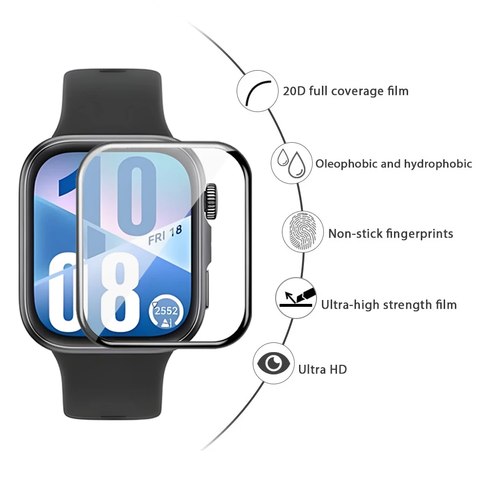 واقي شاشة لهاتف هواوي ساعة فيت 4 4Pro 3 غطاء منحني ثلاثي الأبعاد لهاتف هواوي Fit4 4 Pro Fit3 Ultra-HD طبقة حماية كاملة التغطية #2