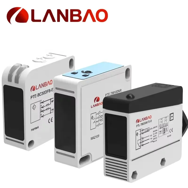 IP67 PNP NPN Optical Diffuse Reflection Photoelectric Sensor 24VDC 12VDC 24VDC 12VDC Optical Sensors