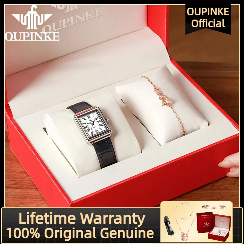 

OUPINKE 3182 Fashion Ladies' Watch Waterproof Leather Strap Simple Quartz Women's Watch 2025 NEW Quartz Wrist watch