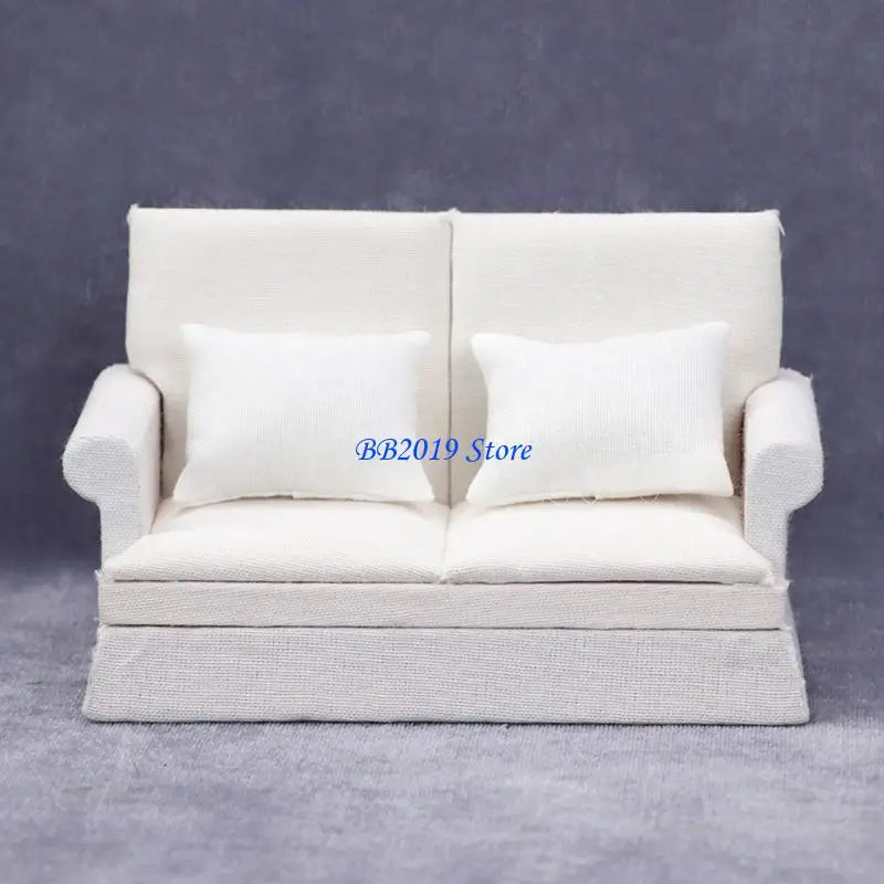 Q0KB 1:12 Mô hình mô phỏng mô phỏng ghế sofa ủ ghế sofa đồ nội thất búp bê phụ kiện