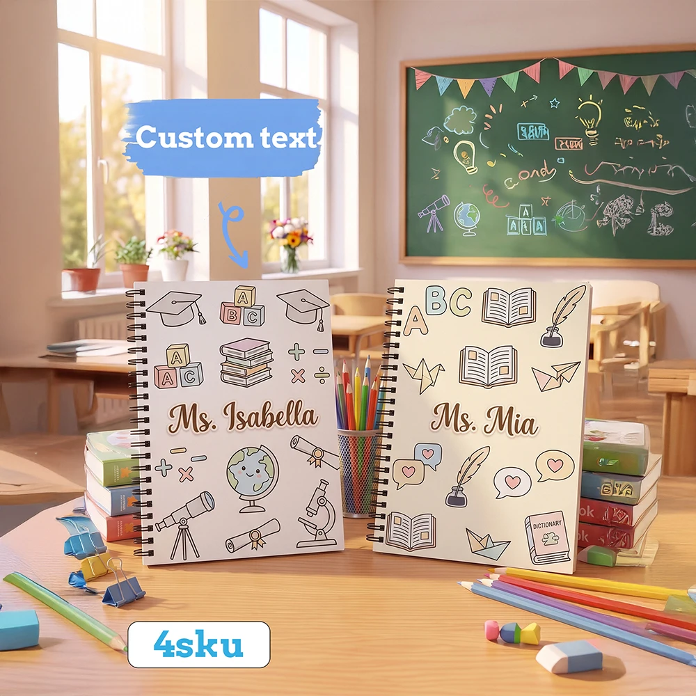 Customized Kids Back To School Spiral Journal,Personalized Name & Grade Customization,