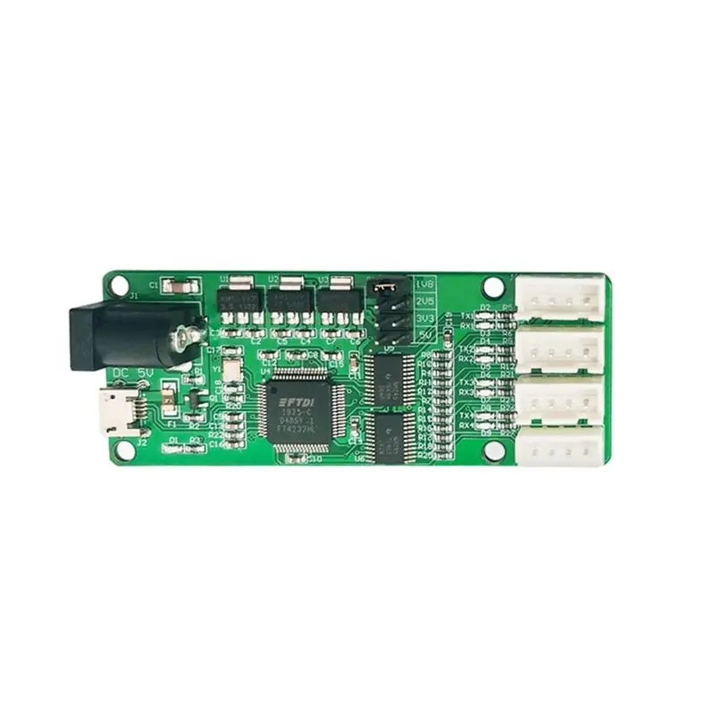 A75Q-LC-FT4232-4TTL USB To TTL Converter Module 4 Channel High Speed UART Serial Port Communication Board 5V 3.3V 2.5V 1.8V
