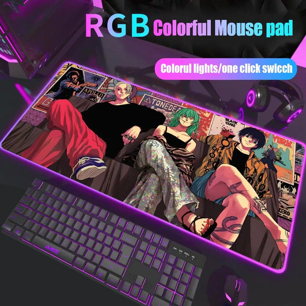 

Sakamoto Days Mouse Pad Gamer Rgb Desk Mat Back Light Led Mousepad Setup Gaming Accessories Deskmat Big Mousepad Backlight