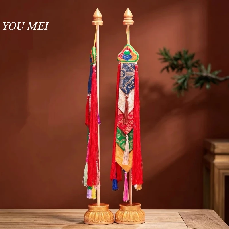 base-per-bandiere-colorate-in-stile-tibetano-base-decorativa-per-bandiere-della-vittoria-con-motivi-colorati-e-angoli-appuntiti-decorazione-in-stile-etnico