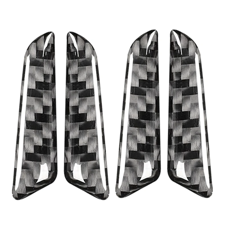 4 Piece Car Seat Adjust Button Cover Sticker Carbon Fiber Trim Auto Anti-Scratch Accessories Automotive Supplies For  A4 B9