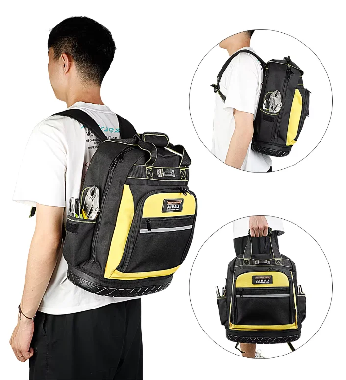Heavy Duty Backpacks Large Capacity Tool Storage Electrician Tool Bag Electricians Plumbers Construction Belt Tool Sets Bags Kit