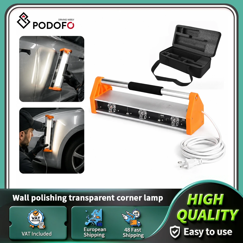 Image of Podofo Wandpolierlampe Transparente Ecklampe 1500 Lumen Farbpolierhilfsmittel für Verbesserte Farbausgleichungsleistung & Wandakzeptanz
