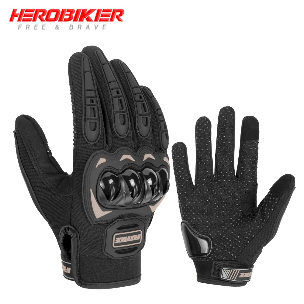 

Motorcycle Gloves Wear-resistant Scratch Resistant Breathable All Season Riding Gloves Touch Screen Full Finger Protective Glove