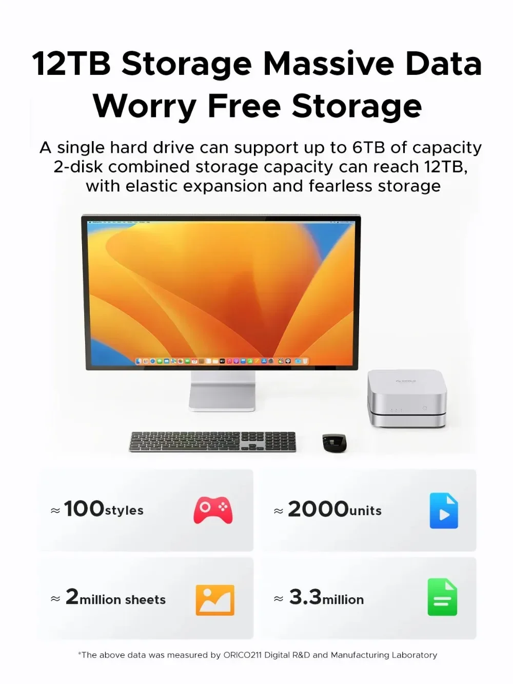 ORICO アルミニウム外付けハードドライブエンクロージャ 2.5 インチ SATA 外付け USB 3.2 から SATA 10Gbps HDD ドッキング Mac mini 用アレイをサポート