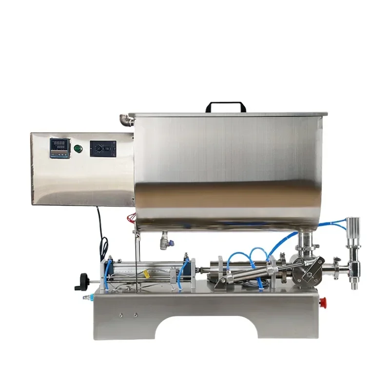 

U Type Single Head Pneumatic Quantitative Cream Paste Jam Stick Liquid Filling Machine With Heater And Mixer
