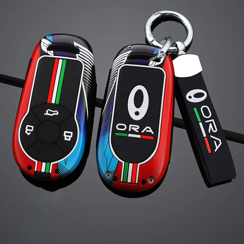

Zinc Alloy Car Key Case Cover Shell Bag For The GWM HAVAL H6 M6 ORA Good Cat White Cat IQ Car-Styling Holder Shell Protection