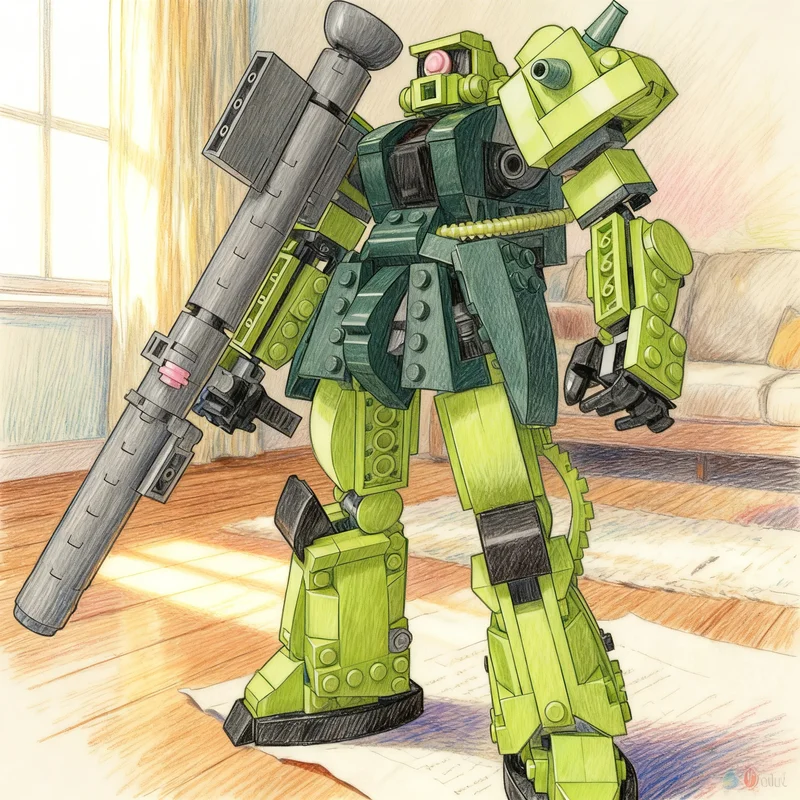 

538pcs MOC MF 008 Zaku II Model Building Blocks Construction Christmas Gifts Toy Creative DIY Idea Education Kids Architecture