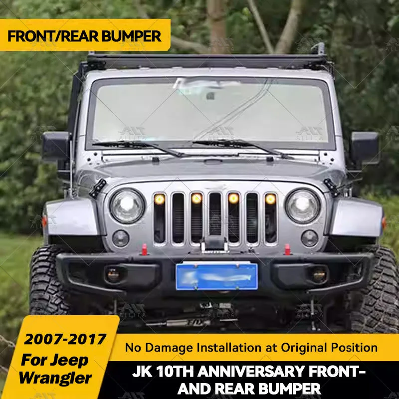 حار بيع 2025 4x4 على الطرق الوعرة الملحقات الخارجية طقم هيكل السيارة المصد الأمامي الخلفي لملحقات جيب رانجلر JK #6