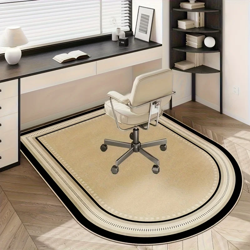 VIKAMA  Irregularly Shape Office Chair Mat Exquisite Minimalist Chair Rug Swivel Chair Study Chair Floor Protection Carpet Home