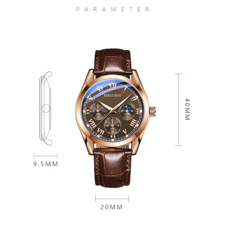 2024 New Brand Men\'s Quartz Watch Leather Starp Luxury Belt Watch Fashion Business Student Sport Wristwatches Dropshipping