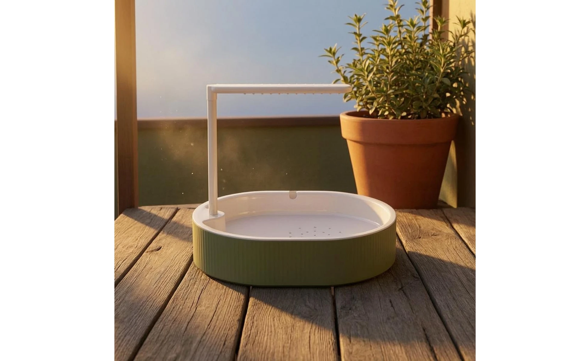 Parrot Bath Basin Green and White Bird Shower Bath Parrot Bathtub Plastic Pet Accessory Transparent