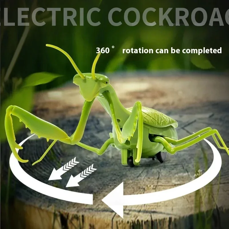 Control remoto eléctrico por infrarrojos, Mantis Pranks, insectos humanos, simulan animales, broma escalofriante, diversión, juguetes para niños, regalos