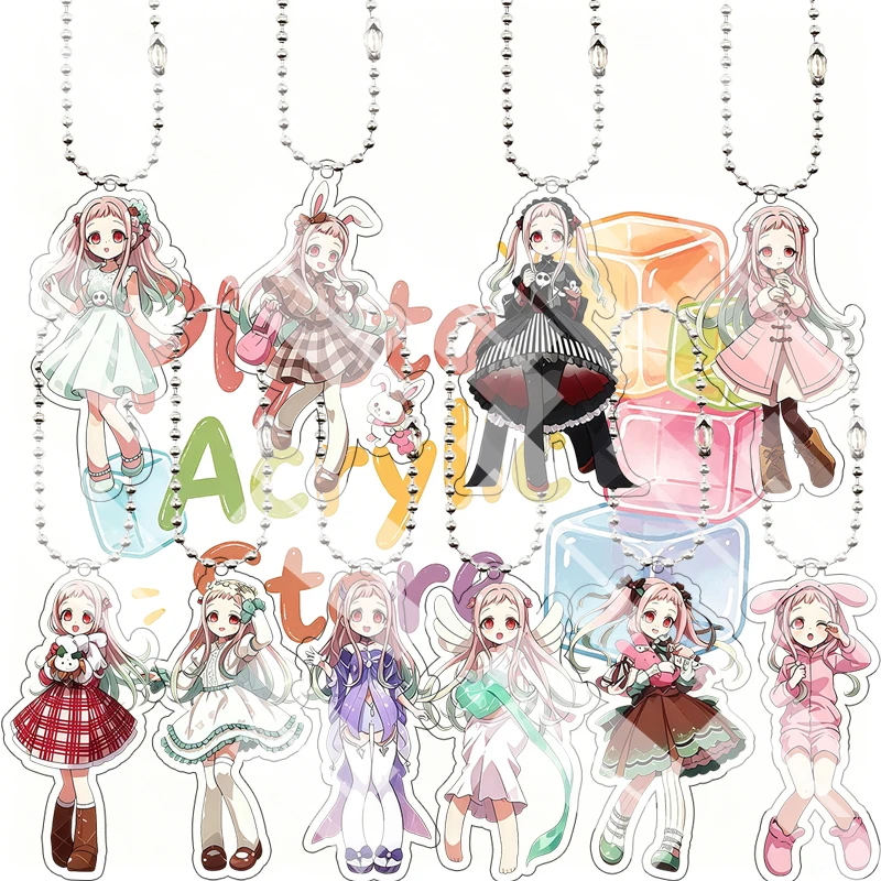 Kawaii Cartoon Toilet-bound Hanako-kun Q Version Acrylic Keychain Bag Pendant Harajuku Style Bag Pendant Charm Decor Fans Gifts