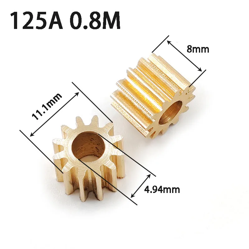 12T 0.8M 11.2mm Átmérő Rézedény fogas 12 fogak Fém motoros Bibeszál Szárny 123A 124A 125A 126A