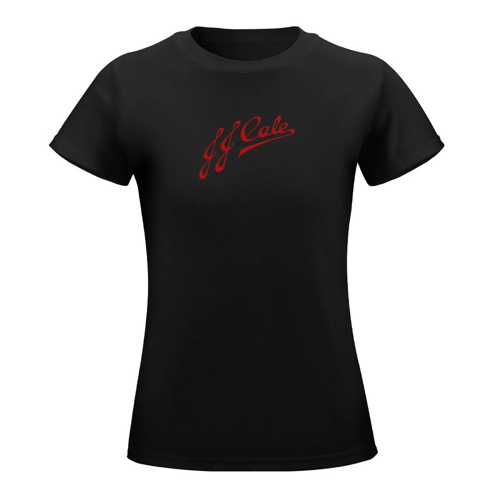 Elegante jj cale Design T-Shirt Vintage Kleidung Kurzarm T-Shirts für Frauen Baumwolle