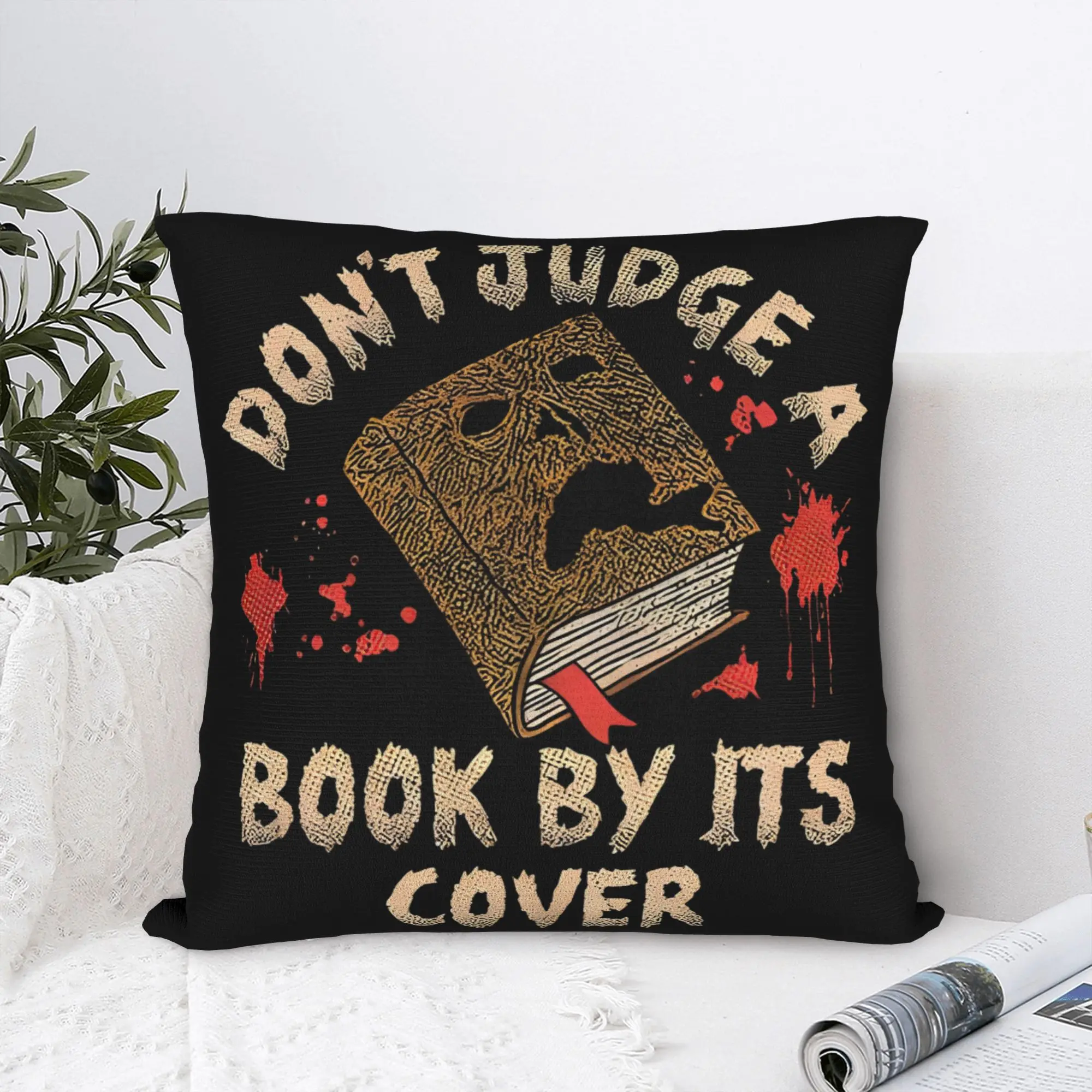 Printed Ashes Don't Judge a Book Williams Pillowcase Polyester Cushion Cover Gift Horror Pillow Case Cover Home Dropshipping