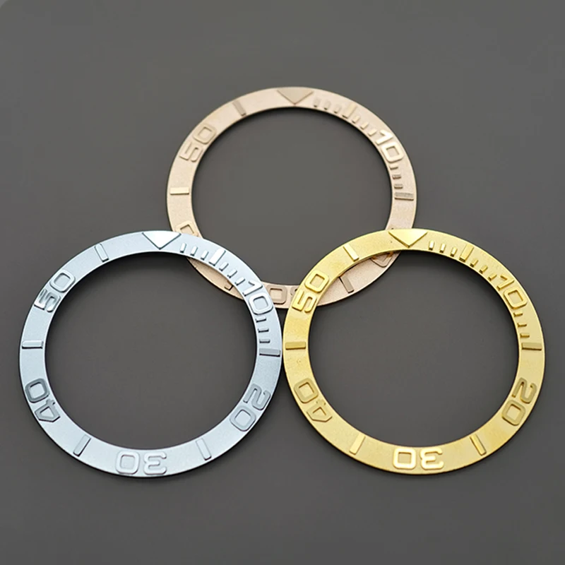 Mod 38mm×30.7mm Curved Metal Bezel Insert Ring Fits GMT SRPD SKX007 SKX009 Watch Case NH35 NH36 Movement Men Watch Parts Refit